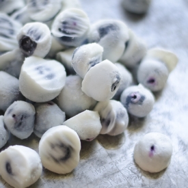 Frozen blueberry bites